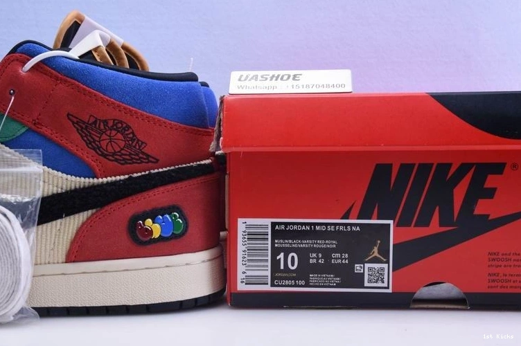 Mid  1 Blue Jordan the Fearless CU2805-100 Great SE 1031